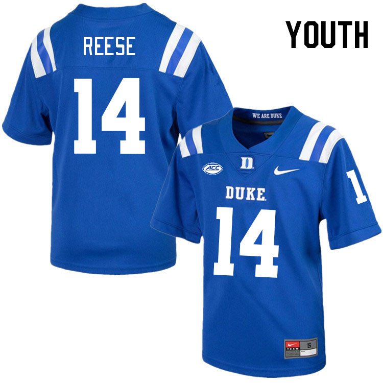 Youth #14 Michael Reese Duke Blue Devils College Football Jerseys Stitched-Royal